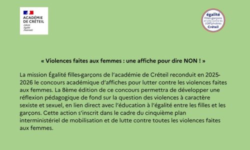 Concours sur la prévention des violences faites aux femmes 2026